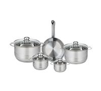 Ensemble de 1 Poêle de cuisson 24 cm et 4 faitouts 12, 14, 20 et 24 cm Profi Brillant Elo