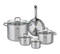 Ensemble de 1 Poêle de cuisson 24 cm et 4 faitouts 12, 14, 20 et 26 cm Elo Profi Citrin
