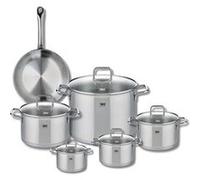 Ensemble de 1 Poêle de cuisson 24 cm et 5 faitouts 12, 14, 16, 20 et 26 cm Elo Profi Citrin Gris