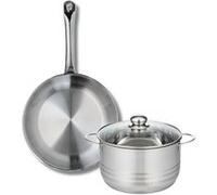 Ensemble de 1 Poêle de cuisson 28 cm et 1 faitout 20 cm Elo Profi Brillant