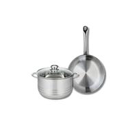 Ensemble de 1 Poêle de cuisson 28 cm et 1 faitout 24 cm Profi Brillant Elo