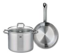 Ensemble de 1 Poêle de cuisson 28 cm et 1 faitout 26 cm Elo Profi Citrin Inox