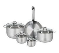 Ensemble de 1 Poêle de cuisson 28 cm et 4 faitouts 12, 14, 20 et 24 cm Elo Profi Brillant Inox