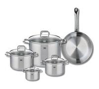 Ensemble de 1 Poêle de cuisson 28 cm et 4 faitouts 12, 16, 20 et 26 cm Elo Profi Citrin Inox