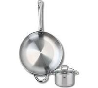 Ensemble de 1 Poêle de cuisson 32 cm et 1 faitout 14 cm Elo Profi Citrin Gris