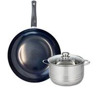 Ensemble de 1 Poêle de cuisson 32 cm et 1 faitout 20 cm Prima Brillant Elo