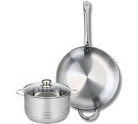 Ensemble de 1 Poêle de cuisson 32 cm et 1 faitout 20 cm Elo Profi Brillant