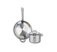 ELO 9698750 Batterie de cuisine 2 pièces, Ensemble de 1 Poêle de cuisson 32 cm et 1 faitout 20 cm Elo Profi Citrin, inox, induction