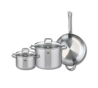 Ensemble de 1 Poêle de cuisson 32 cm et 2 faitouts 20 et 26 cm Profi Citrin Elo