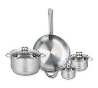 Ensemble de 1 Poêle de cuisson 32 cm et 3 faitouts 12, 14 et 24 cm Profi Brillant Elo