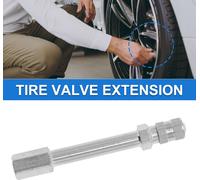 Ensemble De 1 Rallonge De Valve De Pneu De 70 Mm Avec Capuchon Anti-Poussière Universel Nickelé à 180 Degrés Pour Prolongateur Valve Pneu Voiture, Moto, Camping-Car, Camion, Vélo