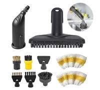 Ensemble de 10 accessoires compatibles avec les nettoyeurs vapeur Kärcher SC1, SC2, SC3, SC4, SC5 - Comprend des buses et une brosse.