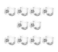 Ensemble de 10 aquariums Support de Plantes Ventouse Bols Acrylique pour Crevettes et Petits Mangeoires de Poisson avec Ventouse