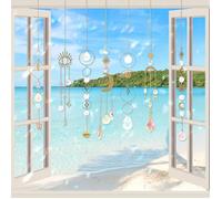 Ensemble de 10 attrape-soleil décoratifs (inclut chaînettes et prismes en cristal)
