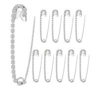 Ensemble De 10 Broches En Scintillants Broches Élégantes En Sécurité Pour Vêtements Et Jupes Pour Femmes