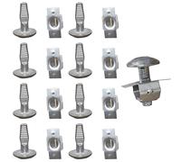 Ensemble de 10 Clips de Protection en Alliage d'Aluminium pour Sous-Plateau Moteur, Vis de Fixation de Capot, Rechangement Vis Compatible avec Peugeot Citroën 206 207 406 407 806 807