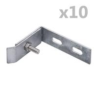 Ensemble De 10 Connecteurs D'angle Mural Argenté