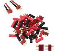 Ensemble de 10 Connecteurs T-Plug Style Deans Mâle et Femelle 20 Pièces de Gaine Thermorétractable Incluses Adaptés pour Voiture, Bateau, Hélicoptère, Batterie Lipo 7.4 G