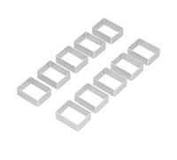 Ensemble de 10 emporte-pièces à gâteau en forme de lune en acier inoxydable, façonneur de biscuits et de biscuits à faire soi-même pour la pâtisserie et les friandises festives (petit rectangle)