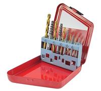 Ensemble de 10 extracteurs de vis - combinés pour différentes tailles d'exercices, outils nécessaires pour la maintenance, extracteur de vis efficace et facile à utiliser, durable et fiable (Rouge)