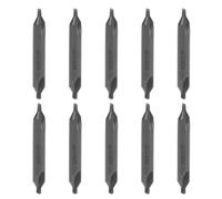 Ensemble de 10 forets centraux de 2,5 mm de type A en acier inoxydable, traitement spécial, forets industriels en acier rapide pour perceuses d'établi, fraiseuses, centres