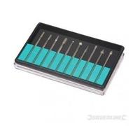 Ensemble de 10 fraises diamantées à ébavurer - Queue 2,35 mm