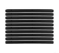 Ensemble de 10 glissières de tiroir en plastique avec rails 180/235/298 mm pour un fonctionnement fluide (noir, 298 mm)