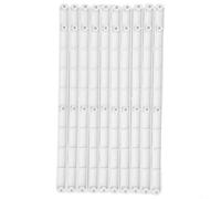 Ensemble de 10 glissières de tiroir en plastique avec rails de tiroir 180/235/298 mm pour réparation de tiroirs et armoires (blanc, 298 mm)