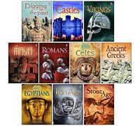 Ensemble de 10 livres d'histoire pour débutants Usborne (châteaux, vikings, romains, celtes, grecs antiques, égyptiens et plus encore !)