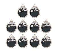 Ensemble de 10 pendentifs noirs Charms avec boucle | Conception de boucle supérieure pour la fabrication de bijoux, l ' artisanat de colliers, de bracelets et de boucles