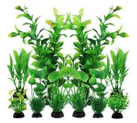 Ensemble de 10 pièces pour l'aménagement paysager d'aquarium, kit complet de décoration de plantes aquatiques artificielles