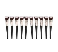 Ensemble de 10 pinceaux anti-cernes obliques, pinceaux pour fond de teint, fibre synthétique douce avec poignée ergonomique, conception inclinée double face pour les cernes et les