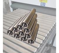 Ensemble de 10 rouleaux de convoyeur robustes en acier de 60 mm pour entrepôts et usines, compatibles avec les courroies de 4" à 36", roulements à rouleaux sans force pour une manutention ef