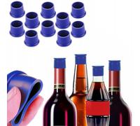 ENSEMBLE DE 10 x BOUTEILLE DE BOUTEILLE DE VIN SILICONE BLEU