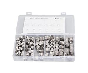 Ensemble de 100 écrous coniques en acier inoxydable 304, kit d’écrous à cône à emboîtement moleté, disponibles en tailles 6 mm, 8 mm, 10 mm et 12 mm, fixations résistantes à la