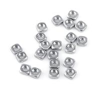 Ensemble de 100 écrous de serrage carrés en acier inoxydable, Ecrou bas carré M3 Inox DIN557 Boulon Métrique pour meubles en bois, Écrou carré argenté