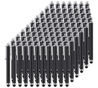 Ensemble de 100 Stylets Stylet Capacitif Universel Compatibles avec Ipad, Iphone, Samsung, Tablette, la Plupart des Appareils avec Écran Tactile Capacitif (Noir)