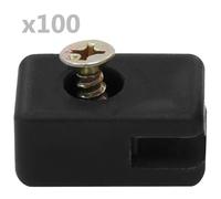 Ensemble de 100 supports de fil de clôture avec vis Anthracite