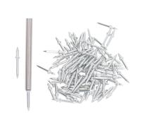 ensemble de 101 clous pour plinthes en acier au carbone, galvanisés, non marquants, clous sans soudure à double tête