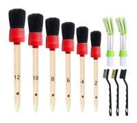 Ensemble De 11 Brosses De Détail Automatique Pour Le Nettoyage Des Roues Intérieur Extérieur, Cuir Y Compris Brosse De Détail Premium Climatiseur