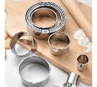 Ensemble De 11 Emporte-pièces En Métal, Emporte-pièces Ronds, Emporte-pièces Pour Pâtisserie En Cercle En Acier Inoxydable, Tailles Assorties Taille Unique,5 piècesAcier inoxydable