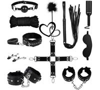 Ensemble De 11 PièCes De Corde De Tension En Cuir Multifonctionnel Et Combinaison De Raquette, éQuipement De Fitness De Formation De Force De Corps Complet Pour Hommes Et Femmes - Y5 (Noir)