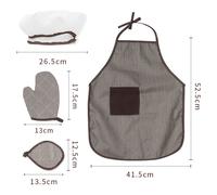 Ensemble De 11 Pièces De Tabliers Mignons Avec Chapeau De Chef, Moule De Cuisson, Ustensiles De Cuisine Pour Enfants Filles Garçons