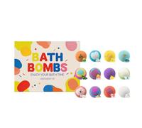 Ensemble de 12 Bombes de Bain pour Enfants, Boule de Sel de Bain Éducative avec Surprise Marine à L'intérieur, Hydratent la Peau, Coffret Cadeau Effervescent pour Pâques, Anniversaire ou Fête