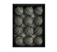 Ensemble de 12 Boules de Noël pour rétro en PVC Incassable, Ensemble | Décoration de Sapin Style Campagne avec Anneau de pour suspension, Ornements Festifs pour Maison et pour intérieur, Boîte