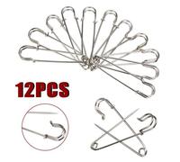 Ensemble De 12 Broches De Sécurité En Acier Inoxydable Grand Jumbo Robuste 70mm De Long Pour Couverture De Sécurité Artisanat Nouveau 12 Pièces/Ensemble