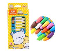 Ensemble De 12 Crayons À L'huile Pastel Pour Peinture Artistique, Fournitures D'art De Croquis Pour Élèves Du Primaire