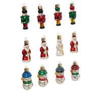 Ensemble de 12 d corations de No l en verre Petite Treasures de Kurt Adler