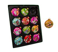 Ensemble de 12 d?corations en verre de No?l de 65 mm de Kurt Adler, 12 pi?ces