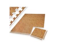 Dalles - TECTAKE - Ensemble de 12 dalles carrées pour le sol avec système de connexion évolutif en plastique - Bois